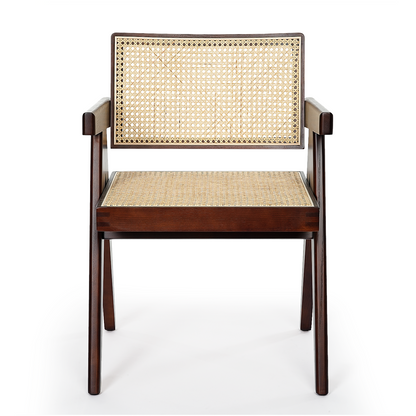 SAINCH Rattan Dining Chair, Solid Wood Frame