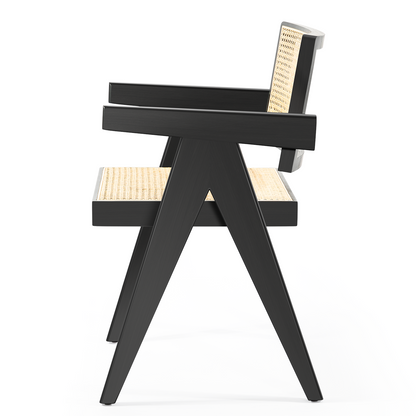 SAINCH Rattan Dining Chair, Solid Wood Frame