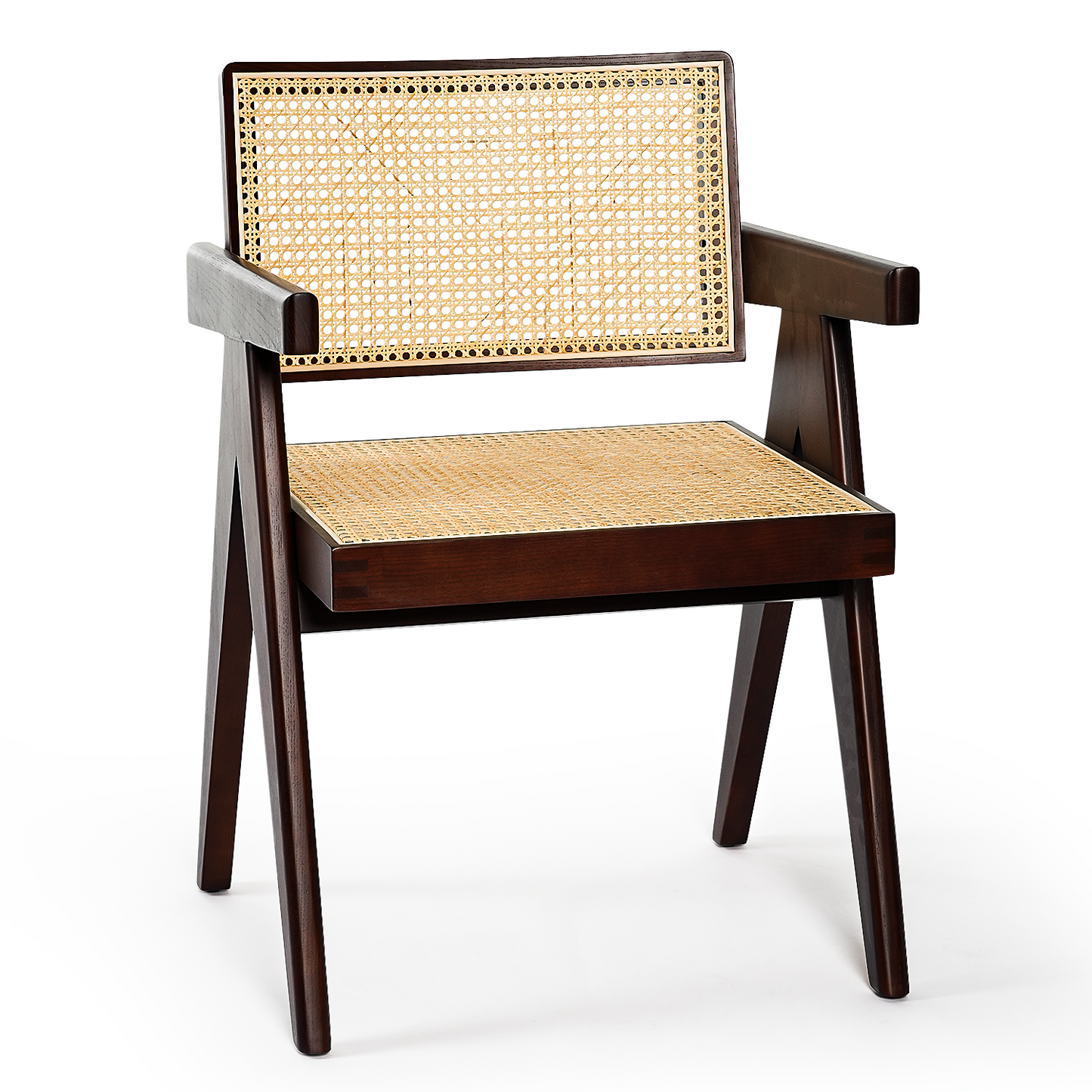 SAINCH Rattan Dining Chair, Solid Wood Frame