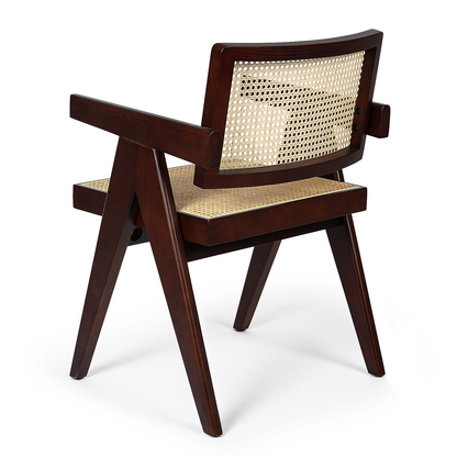 SAINCH Rattan Dining Chair, Solid Wood Frame