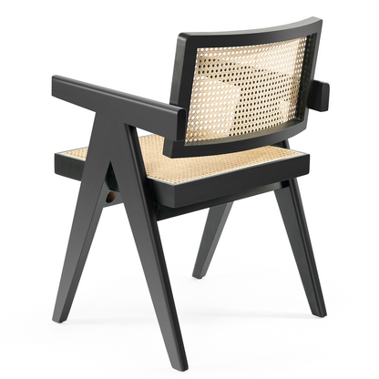 SAINCH Rattan Dining Chair, Solid Wood Frame