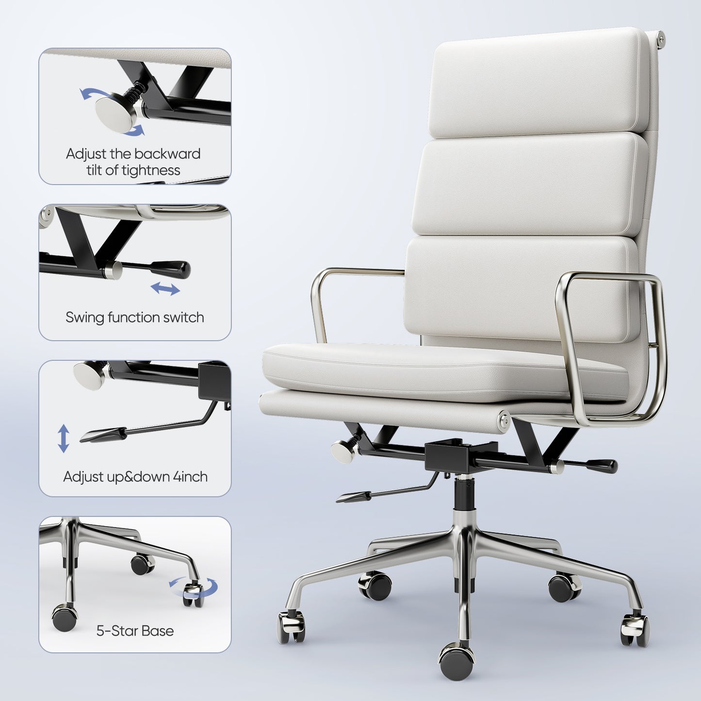 SAINCH Genuine Leather Office Chair