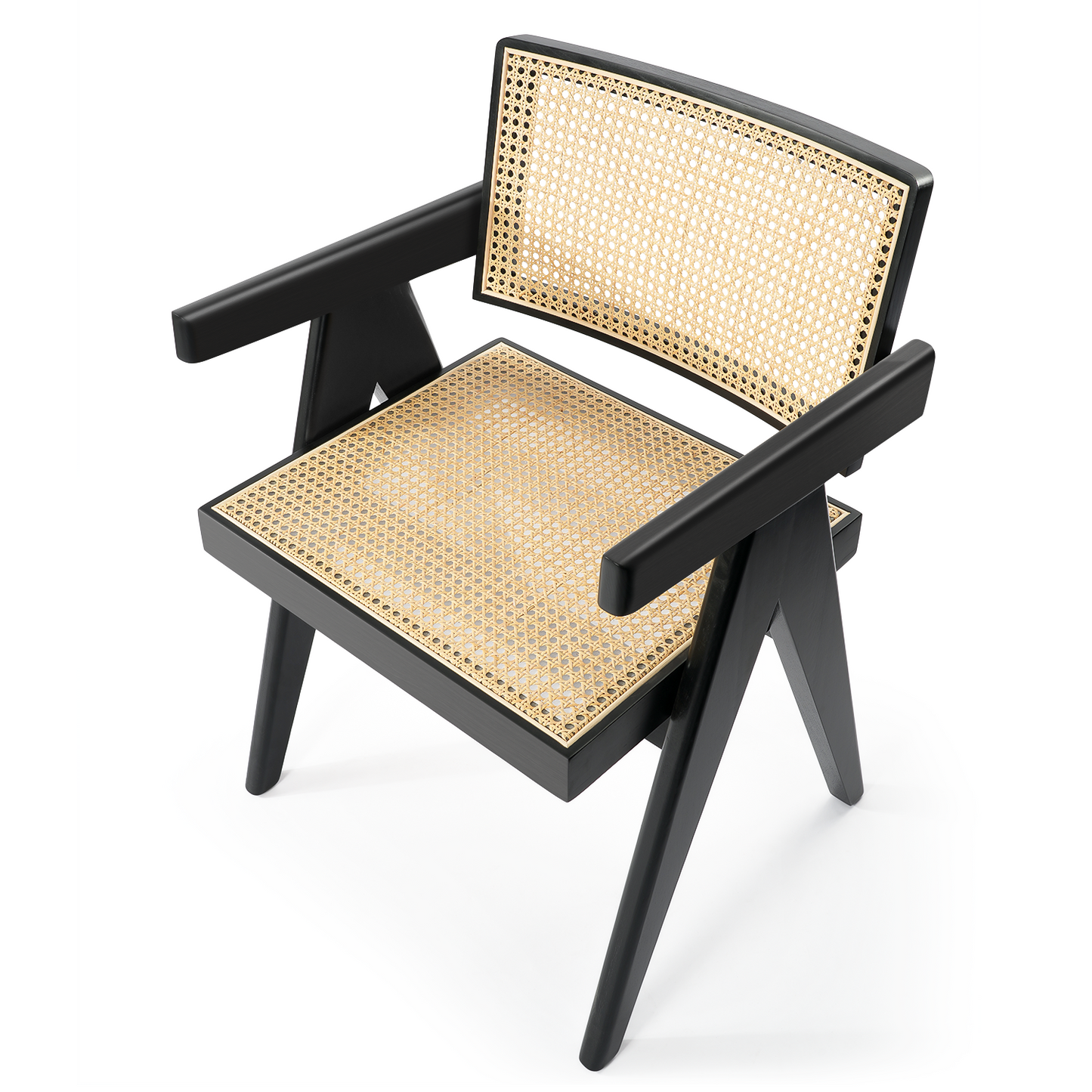 SAINCH Rattan Dining Chair, Solid Wood Frame