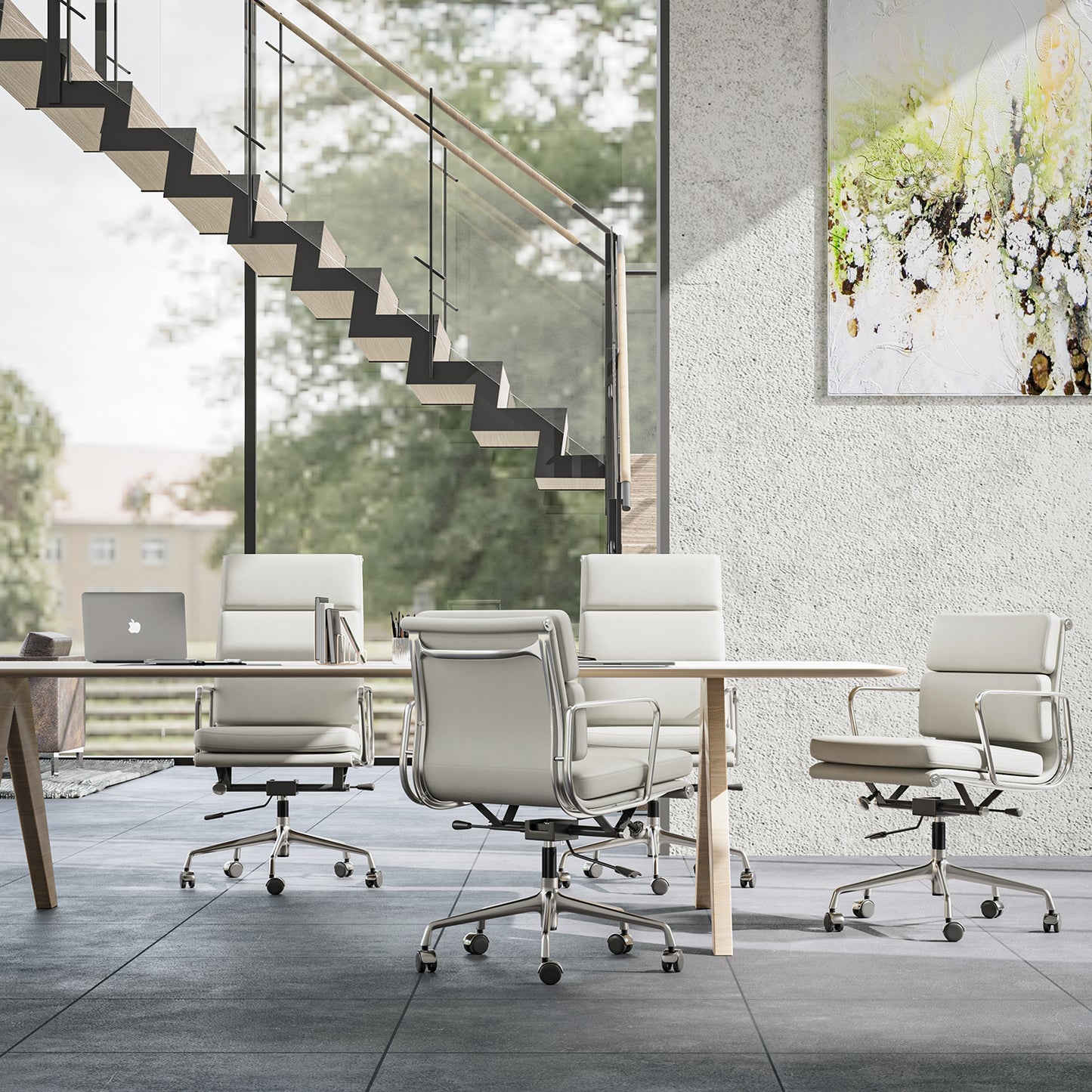 SAINCH Genuine Leather Office Chair