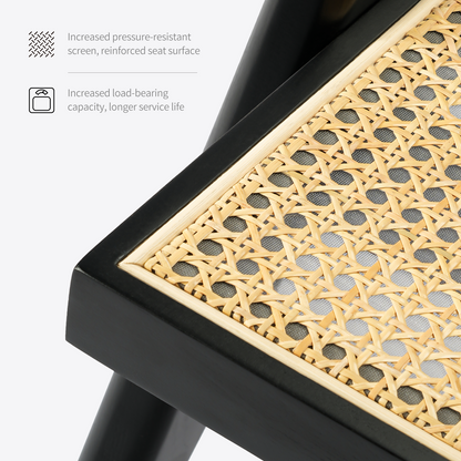 SAINCH Rattan Dining Chair, Solid Wood Frame