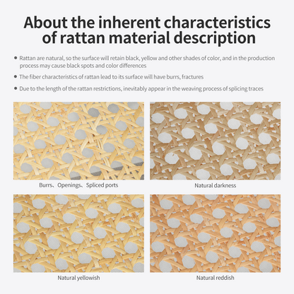 SAINCH Rattan Dining Chair, Solid Wood Frame