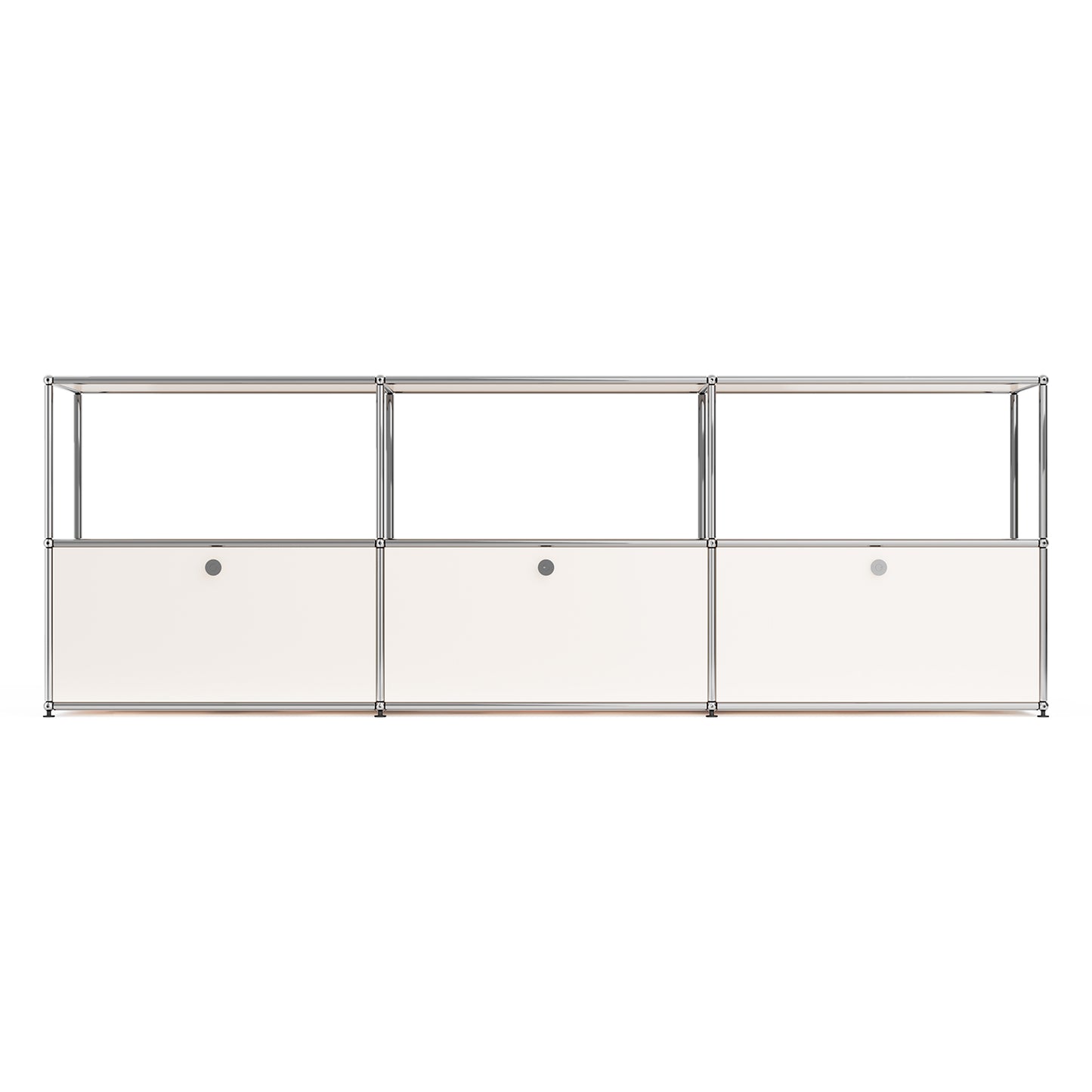 SAINCH Modern Modular Metal Storage Cabinet - Six Compartment Double Layer Three Door