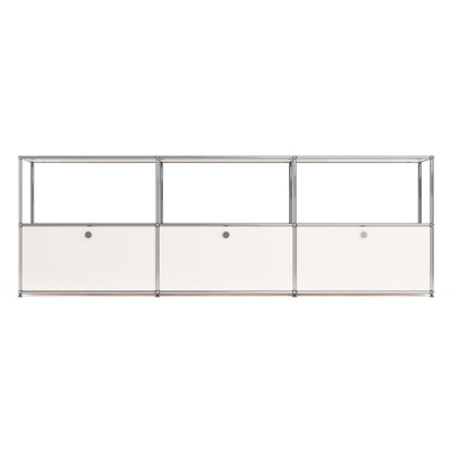 SAINCH Modern Modular Metal Storage Cabinet - Six Compartment Double Layer Three Door