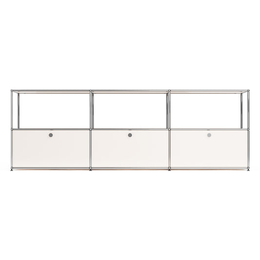 SAINCH Modern Modular Metal Storage Cabinet - Six Compartment Double Layer Three Door