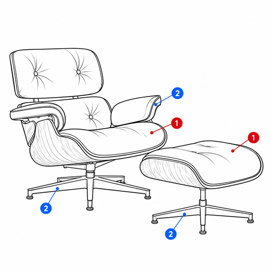 Lounge Chair Replacement Parts – Chair & Ottoman