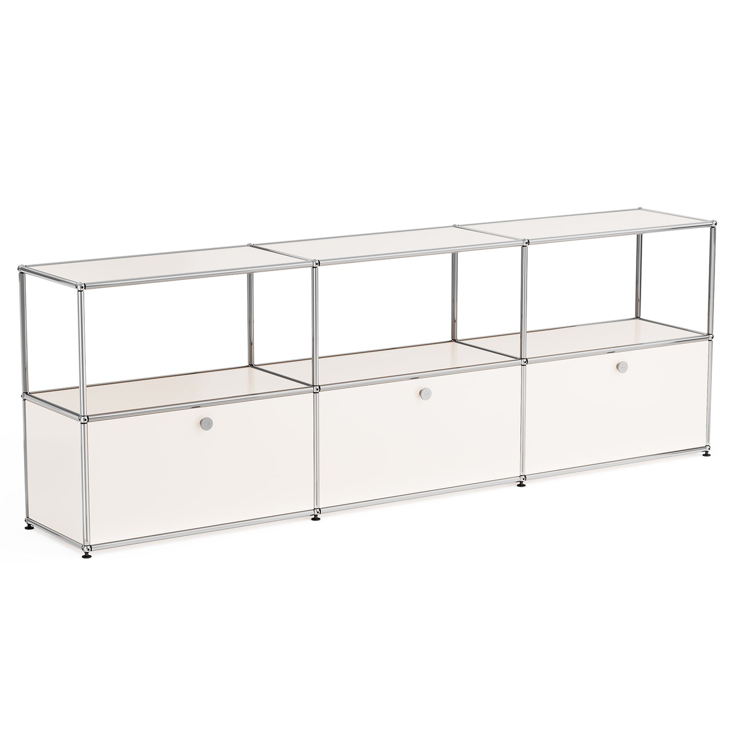 SAINCH Modern Modular Metal Storage Cabinet - Six Compartment Double Layer Three Door