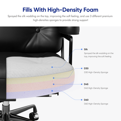 Mid-Back Padded Office Chair - Furnzo