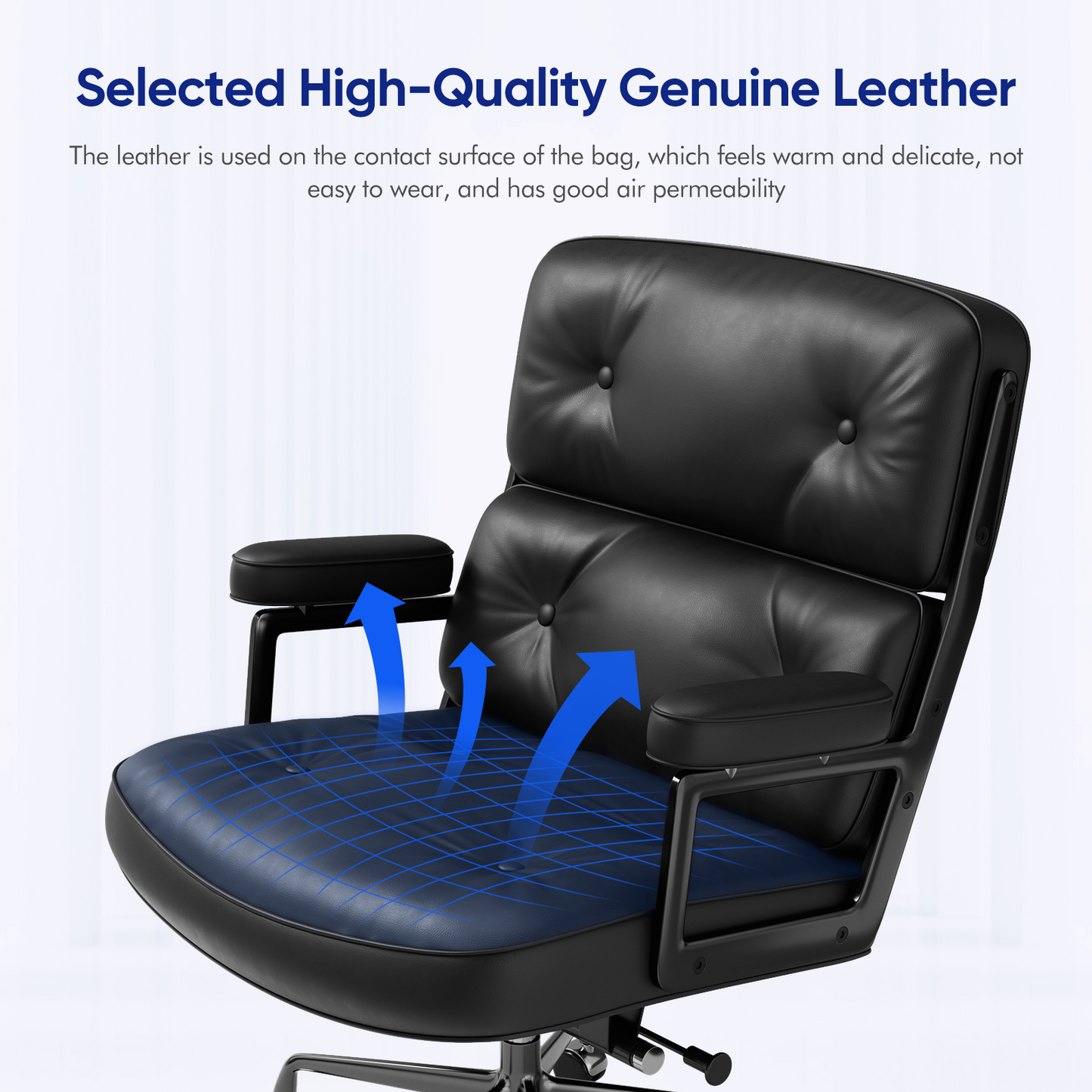 Mid-Back Padded Office Chair - Furnzo
