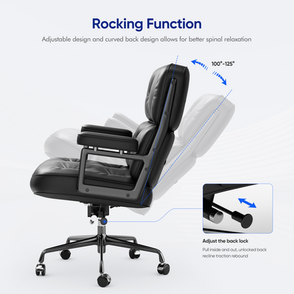 Mid-Back Padded Office Chair - Furnzo