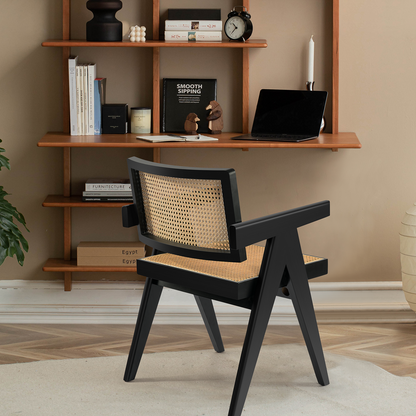 SAINCH Rattan Dining Chair, Solid Wood Frame