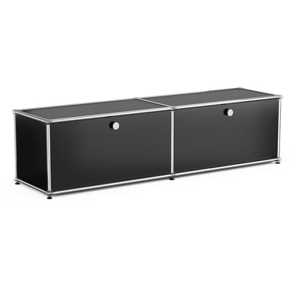 Modern Storage Cabinet Nightstand Versatile Free-Standing Organizer - Black