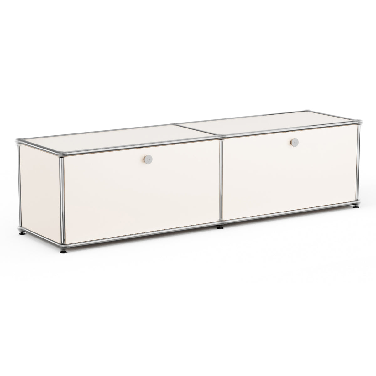 Modern Storage Cabinet Nightstand Versatile Free-Standing Organizer - White
