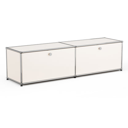 Modern Storage Cabinet Nightstand Versatile Free-Standing Organizer - White