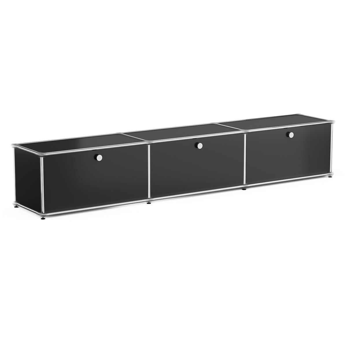 Modern Storage Cabinet Nightstand Versatile Free-Standing Organizer - Black