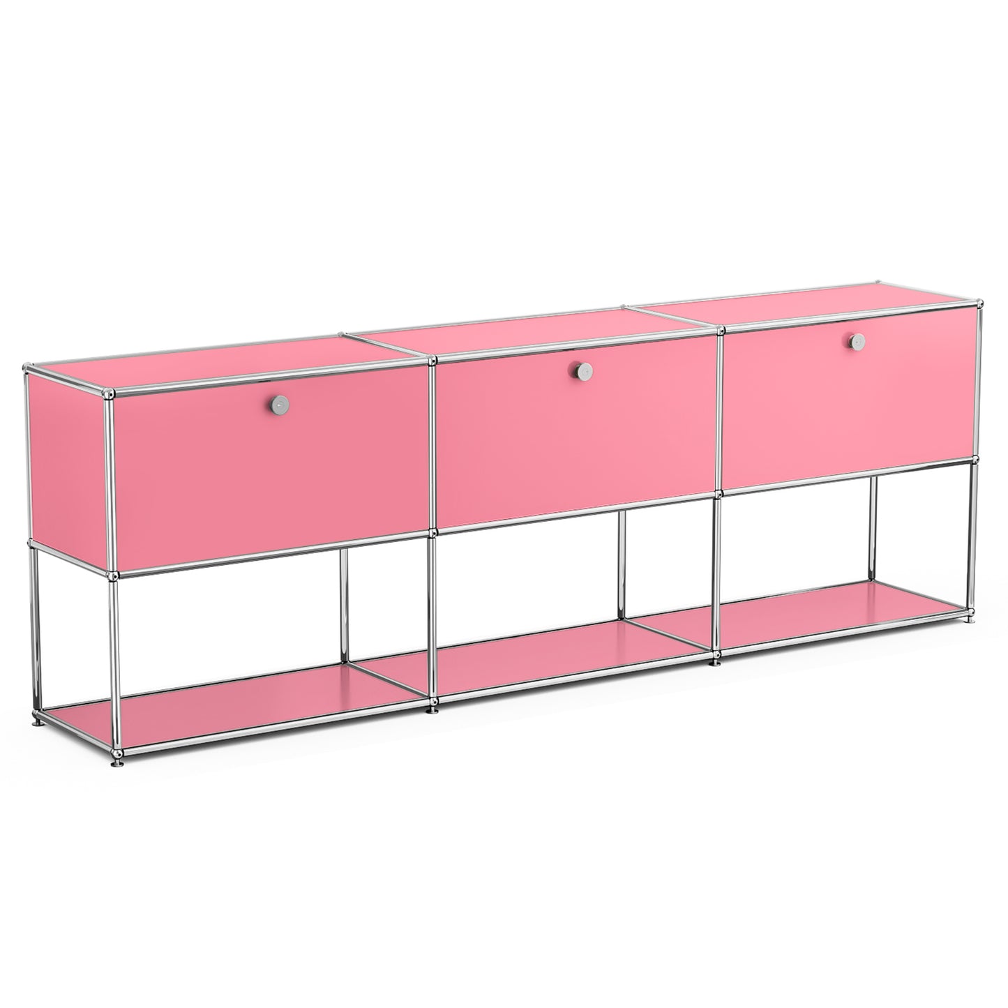 SAINCH Modern Modular Metal Storage Cabinet - Six Compartment Double Layer Three Door