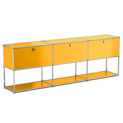 SAINCH Modern Modular Metal Storage Cabinet - Six Compartment Double Layer Three Door