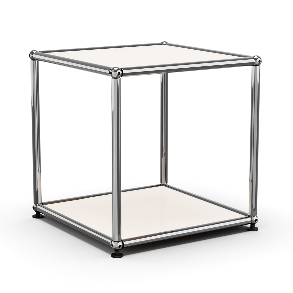 Modern Storage Cabinet Nightstand Versatile Free-Standing Organizer - White