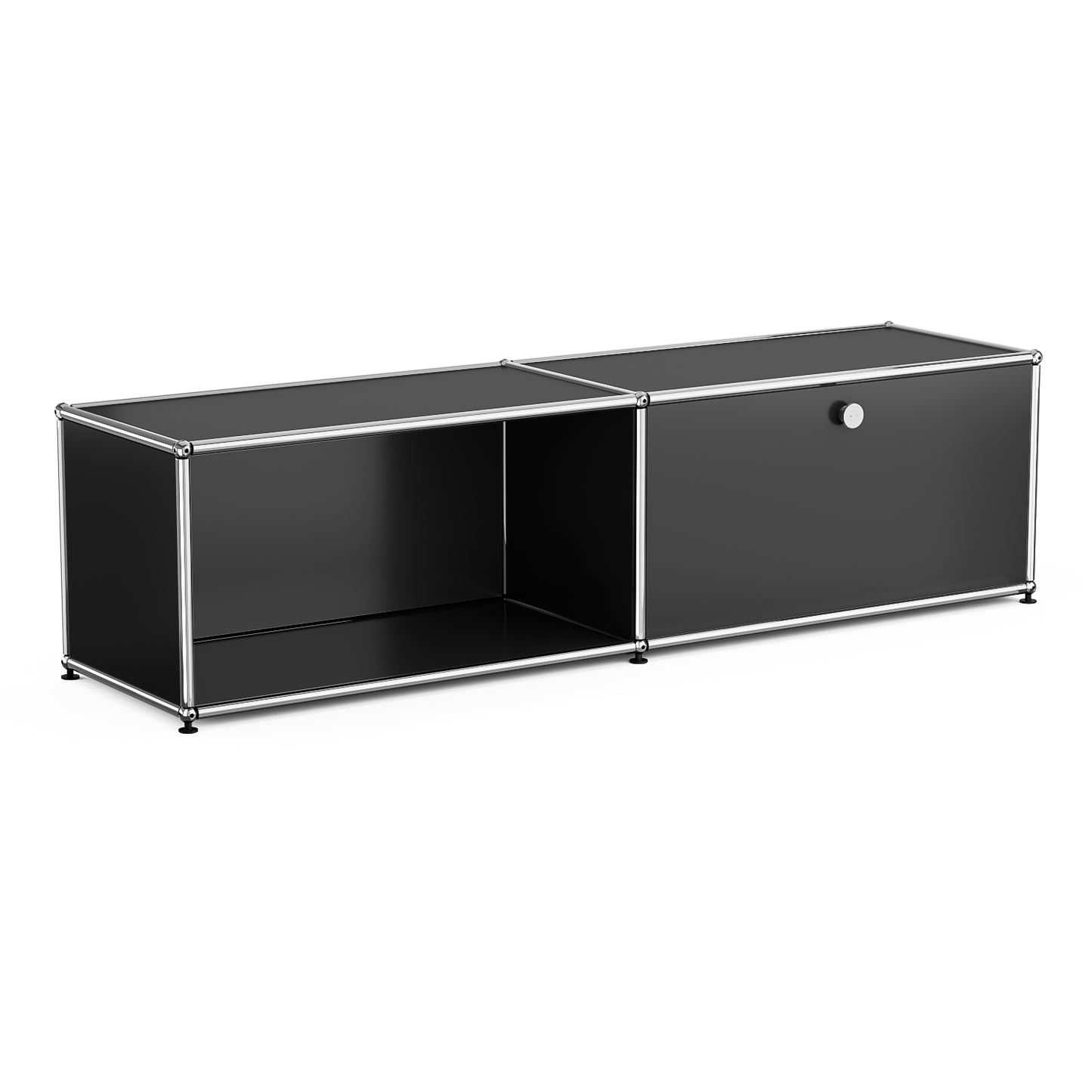 SAINCH Modern Modular Metal Storage Cabinet - Double Compartment Double Door
