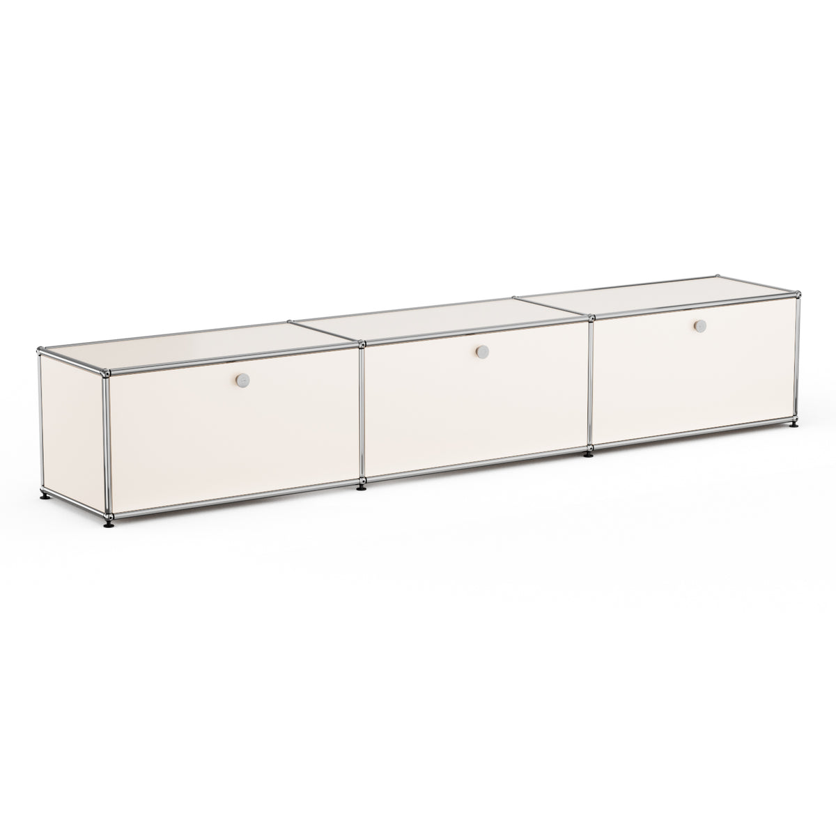 Modern Storage Cabinet Nightstand Versatile Free-Standing Organizer - White