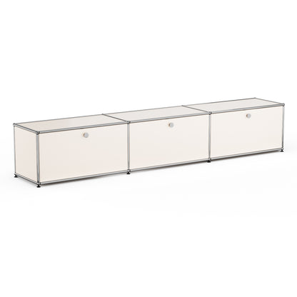 Modern Storage Cabinet Nightstand Versatile Free-Standing Organizer - White