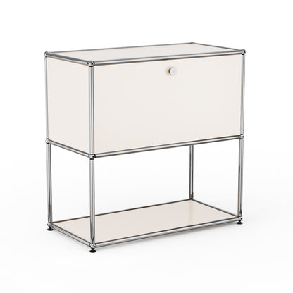 Modern Storage Cabinet Nightstand Versatile Free-Standing Organizer - White