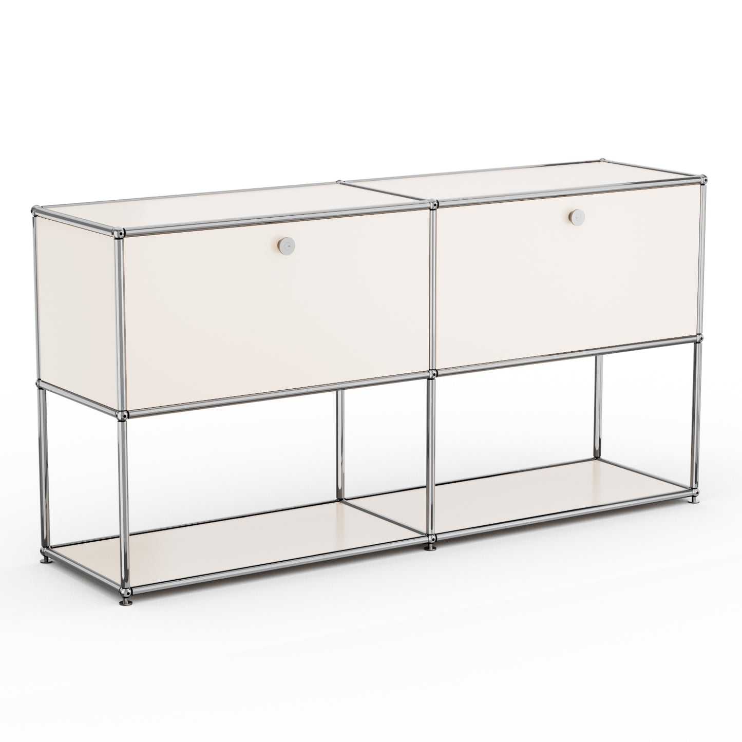 SAINCH Modern Modular Metal Storage Cabinet - Four Compartment Double Layer