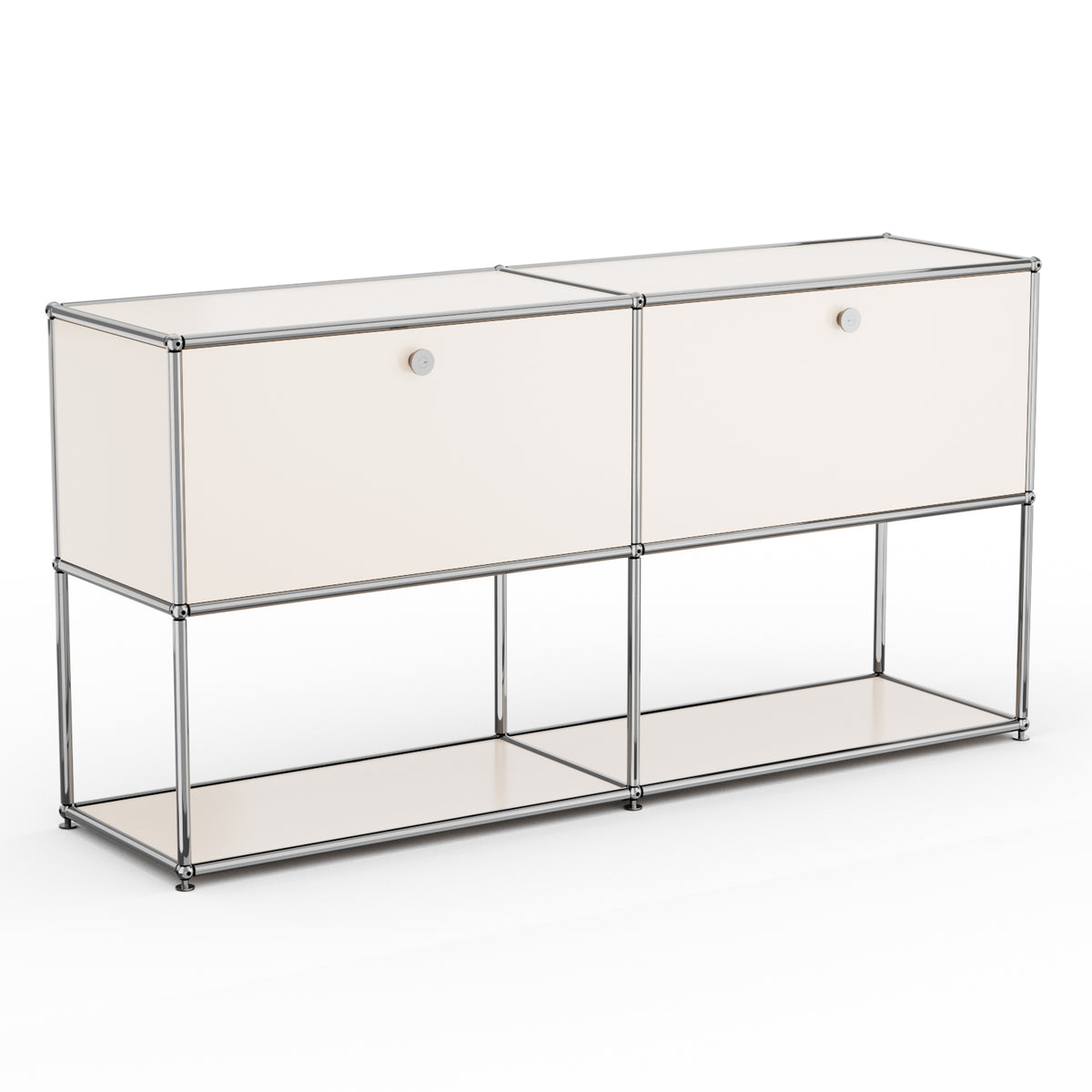 Modern Storage Cabinet Nightstand Versatile Free-Standing Organizer - White