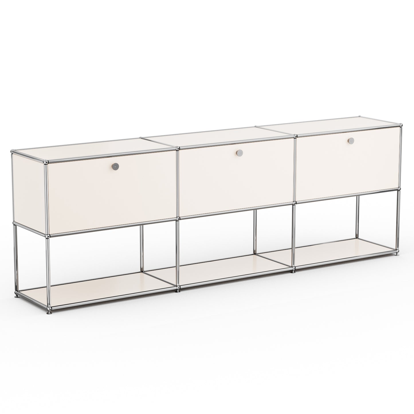 Modern Storage Cabinet Nightstand Versatile Free-Standing Organizer - White