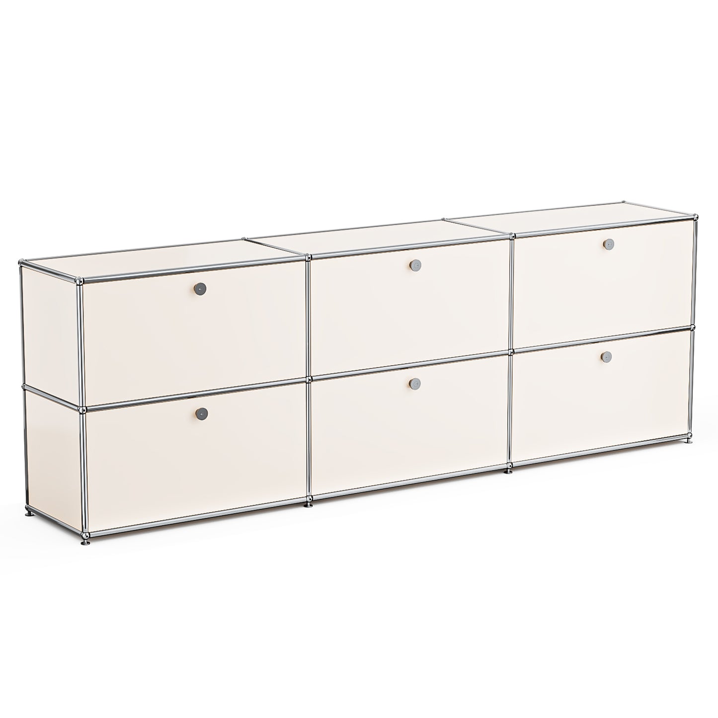 Modern Storage Cabinet Nightstand Versatile Free-Standing Organizer - White