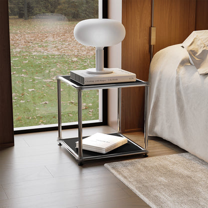 Modern Storage Cabinet Nightstand Versatile Free-Standing Organizer - Black