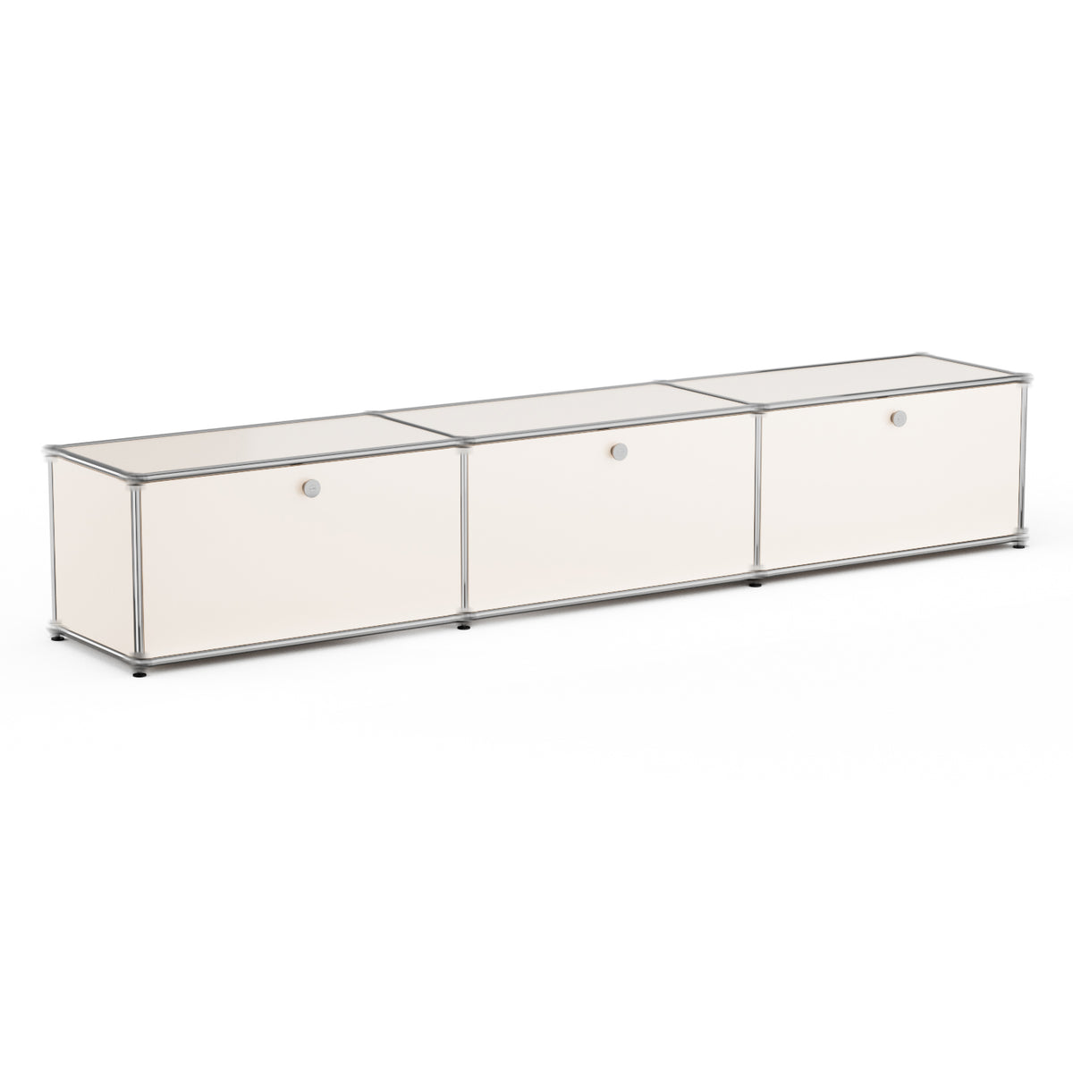 Modern Storage Cabinet Nightstand Versatile Free-Standing Organizer - White
