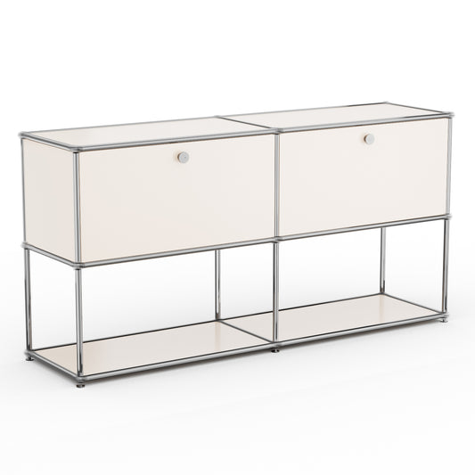 Modern Storage Cabinet Nightstand Versatile Free-Standing Organizer - White