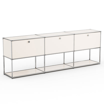 Modern Storage Cabinet Nightstand Versatile Free-Standing Organizer - White